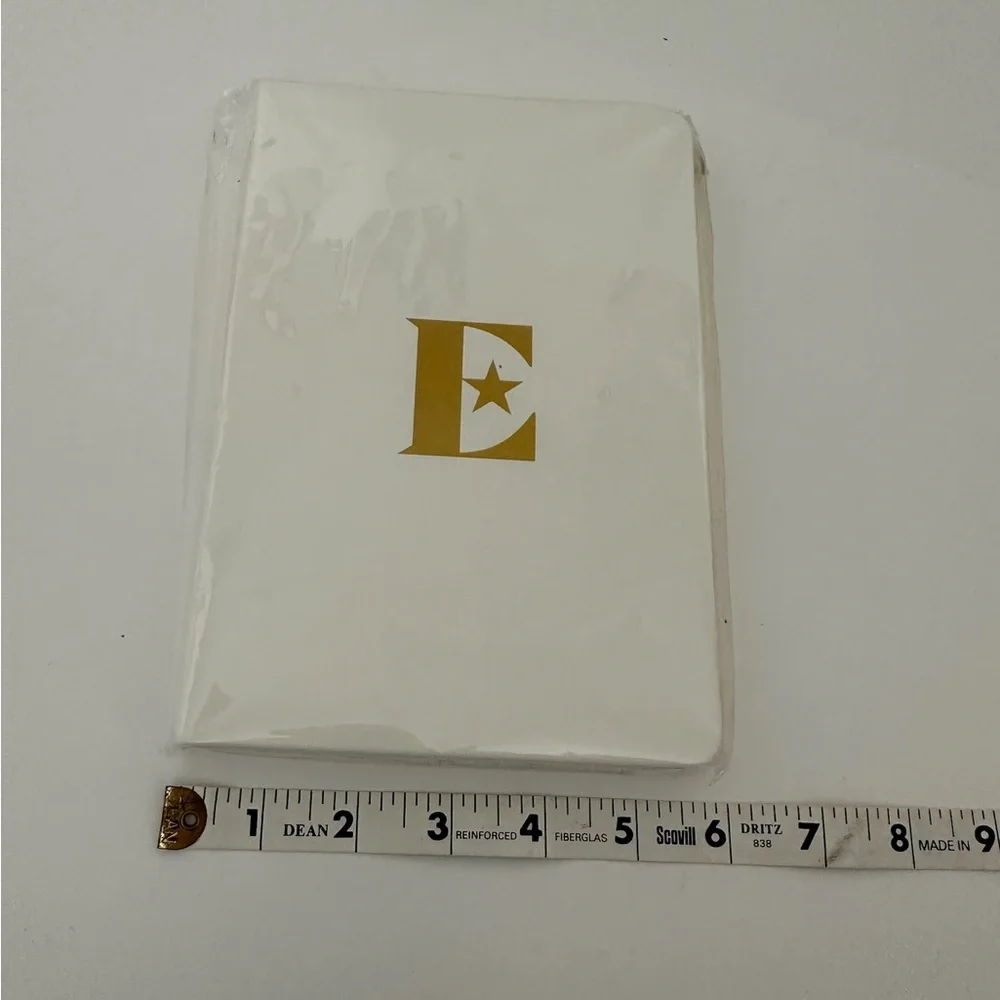 NEW Elton John White with Gold E Logo Notebook Luxury Memorabilia Holiday Gift
